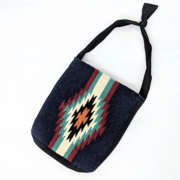 Vintage Handbags - VTG Western Wool Aztec Shoulder Bag